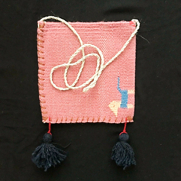 Handmade Woollen Bag Syria Heather Violet, Ecru, Indigo