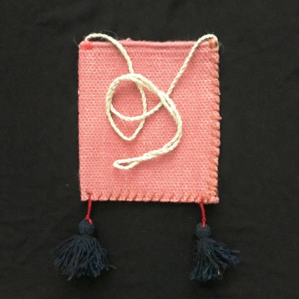 Handmade Woollen Bag Syria Heather Violet, Ecru, Brown