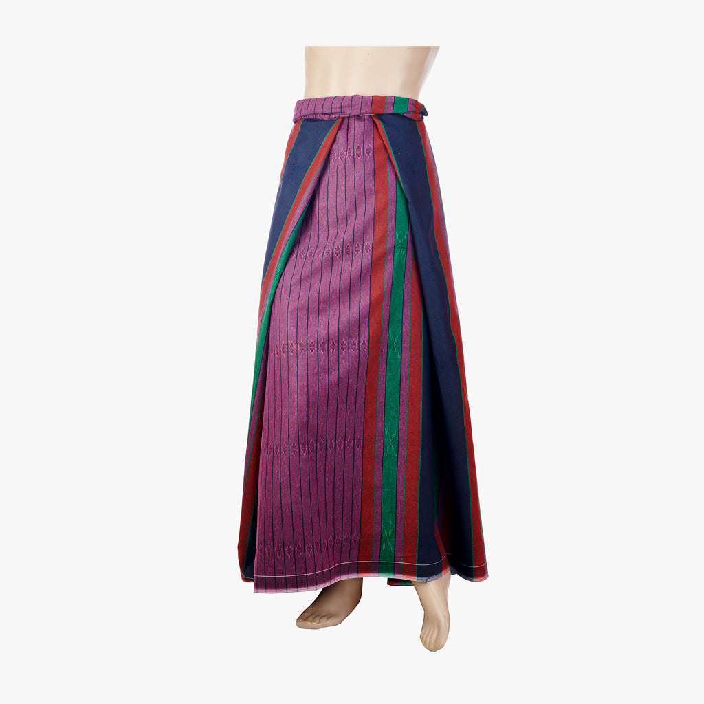 Traditional Male Indonesian Sarong Mauve, Black, Forest Green