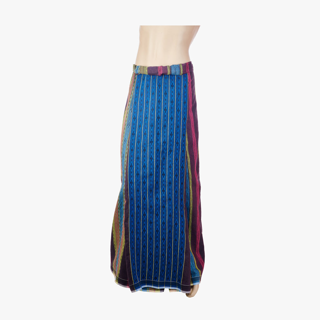 Traditional Male Indonesian Sarong Yellow, Burgundy, Navy Blue