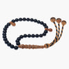 Onyx and Coquilla Nut (Kuk) Tasbih | 10 mm Spherical Beads