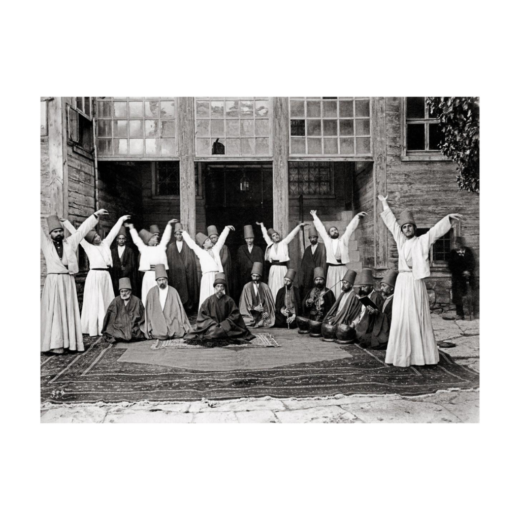 Whirling Dervishes in Galata Mawlawi House in Turkey, 1870